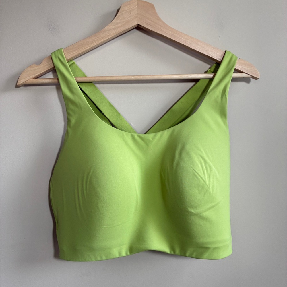 Lululemon AirSupport Sports Bra 36DDD Lime Green Women High Impact Supportive